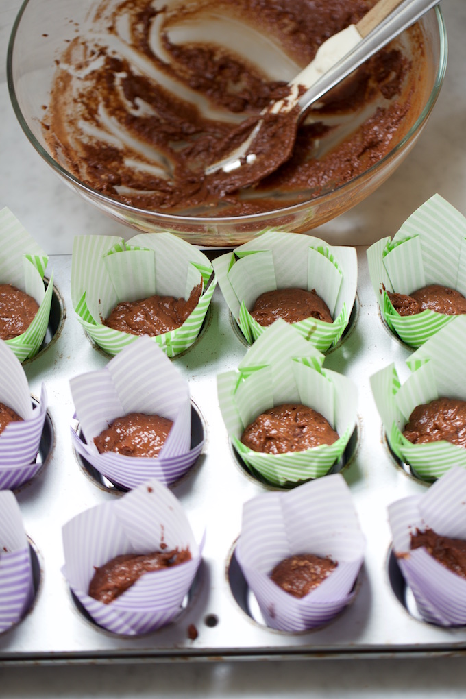 Raw vegan chocolate muffins