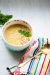creamy potato and cilantro vegan soup