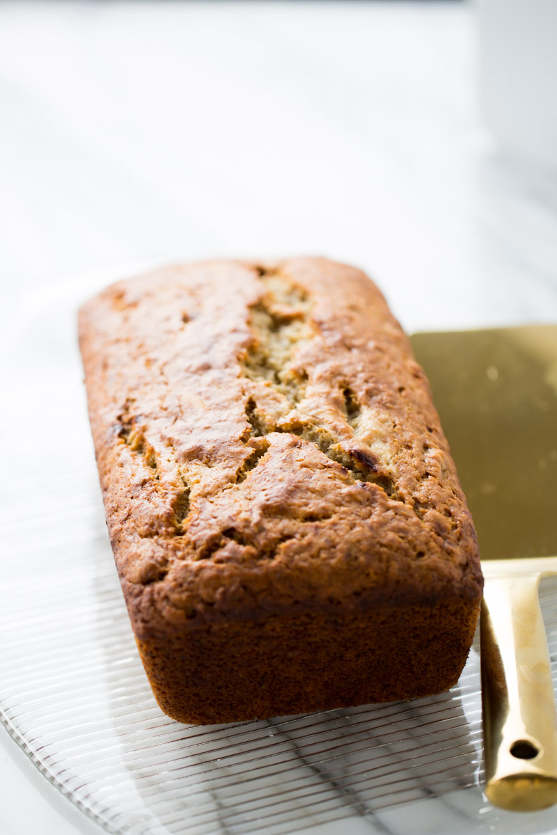 Vegan banana bread loaf