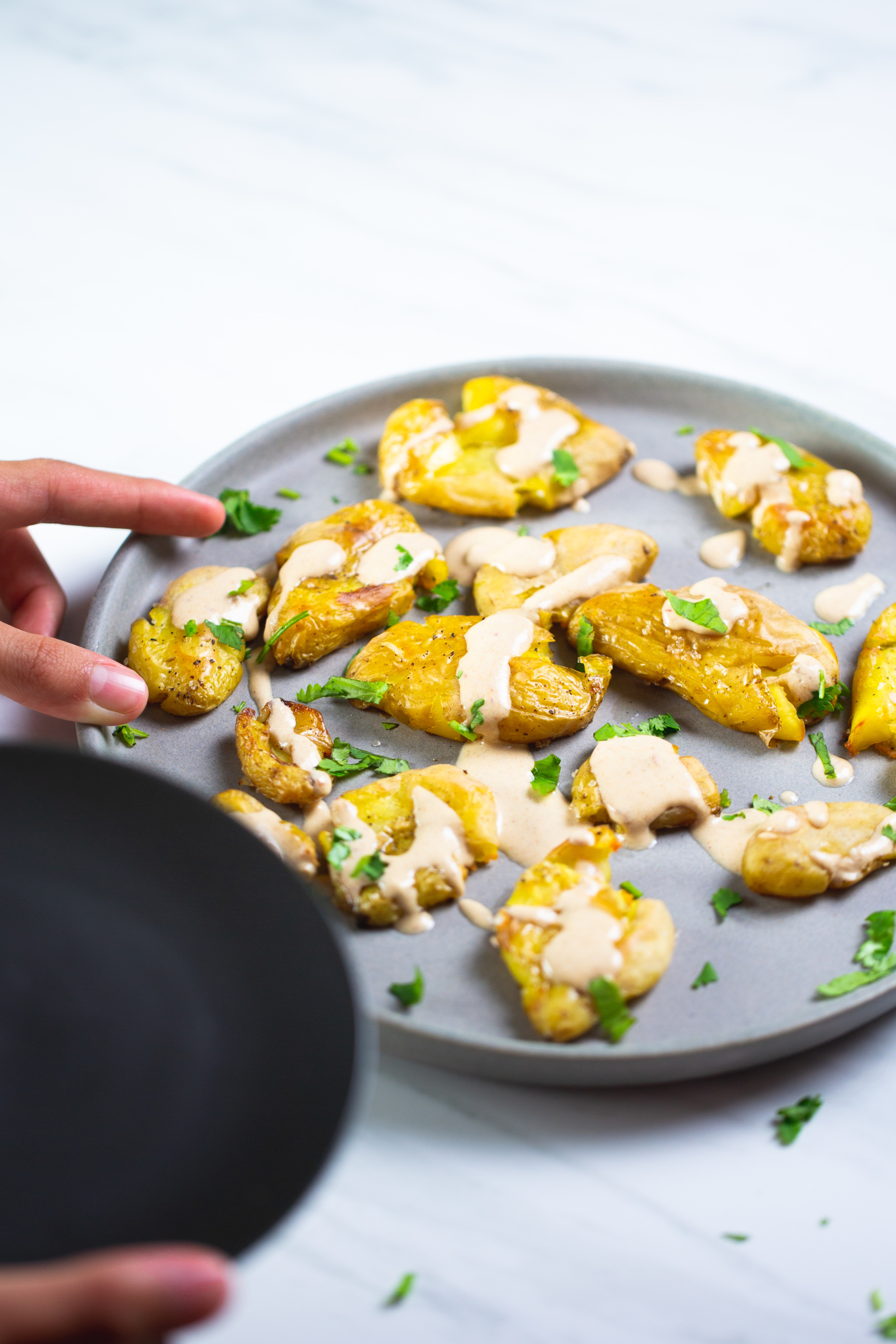 smashed potatoes