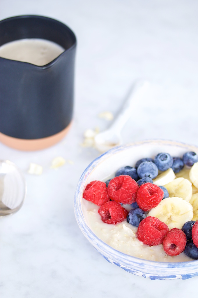 sweet breakfast bowl with fresh berries