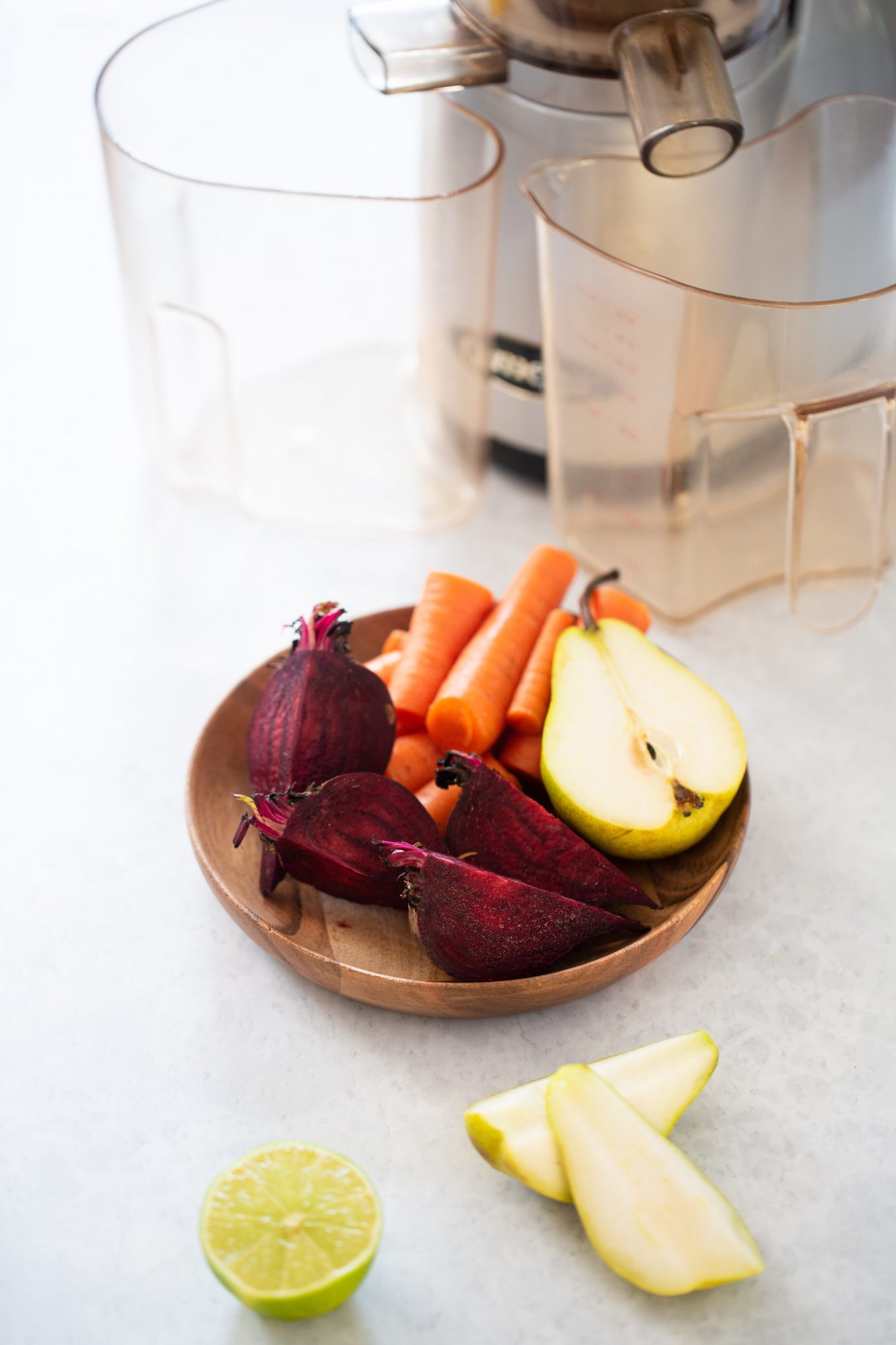 ingredients before being juiced.