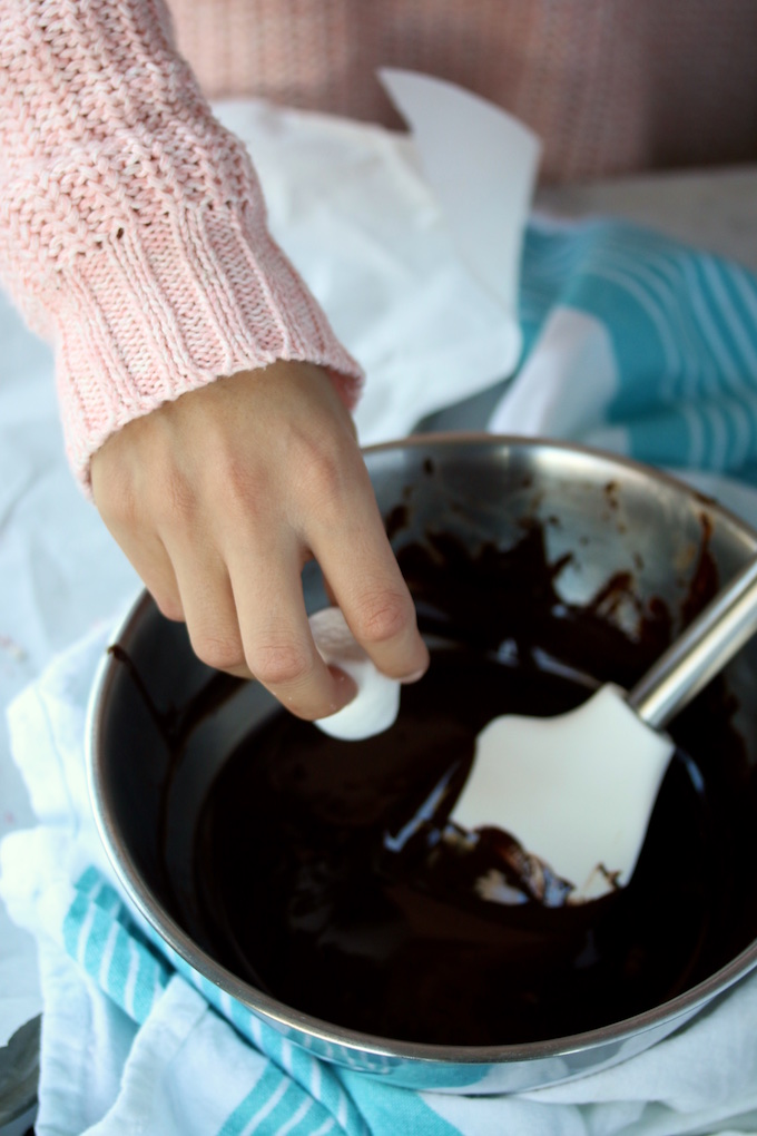 Bombones con chocolate.P&V 