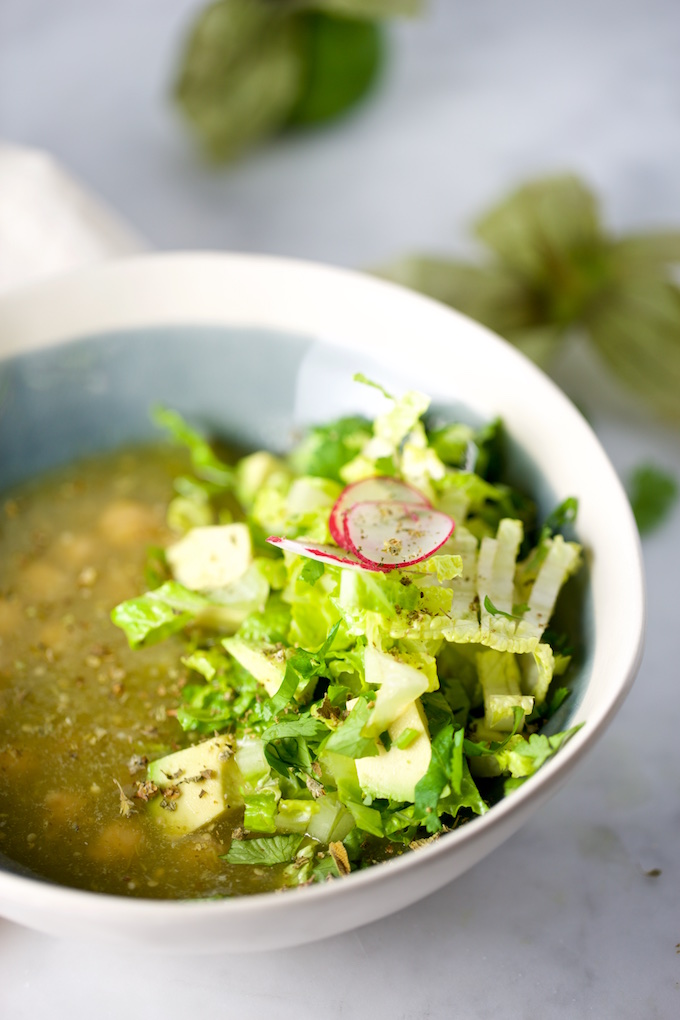 pozole verde vegano