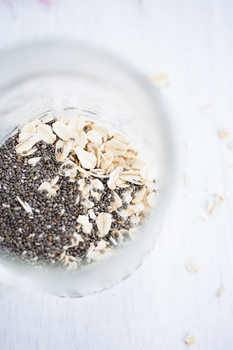 Oats and chi in a jar