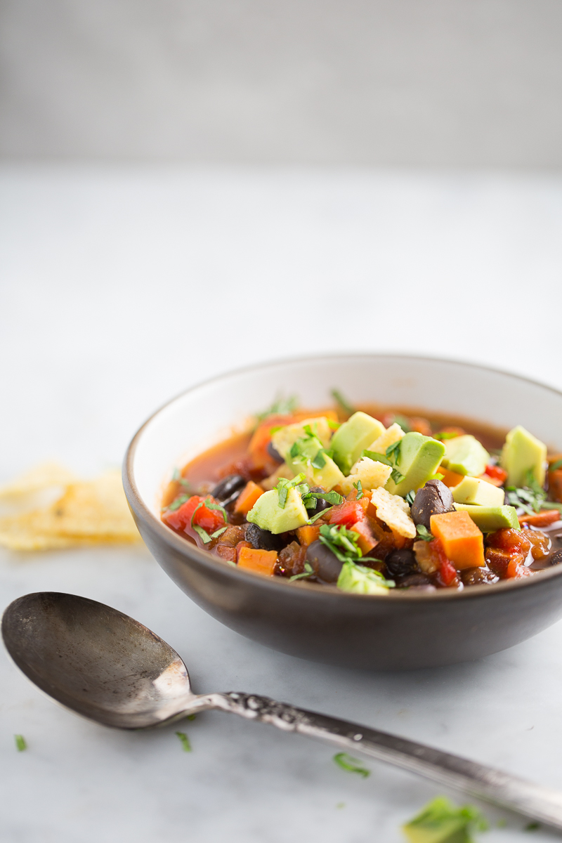 healthy black bean vegan chili