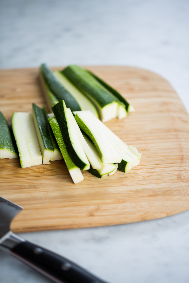 Cut zucchini