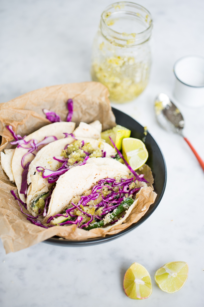 Vegan zucchini tacos