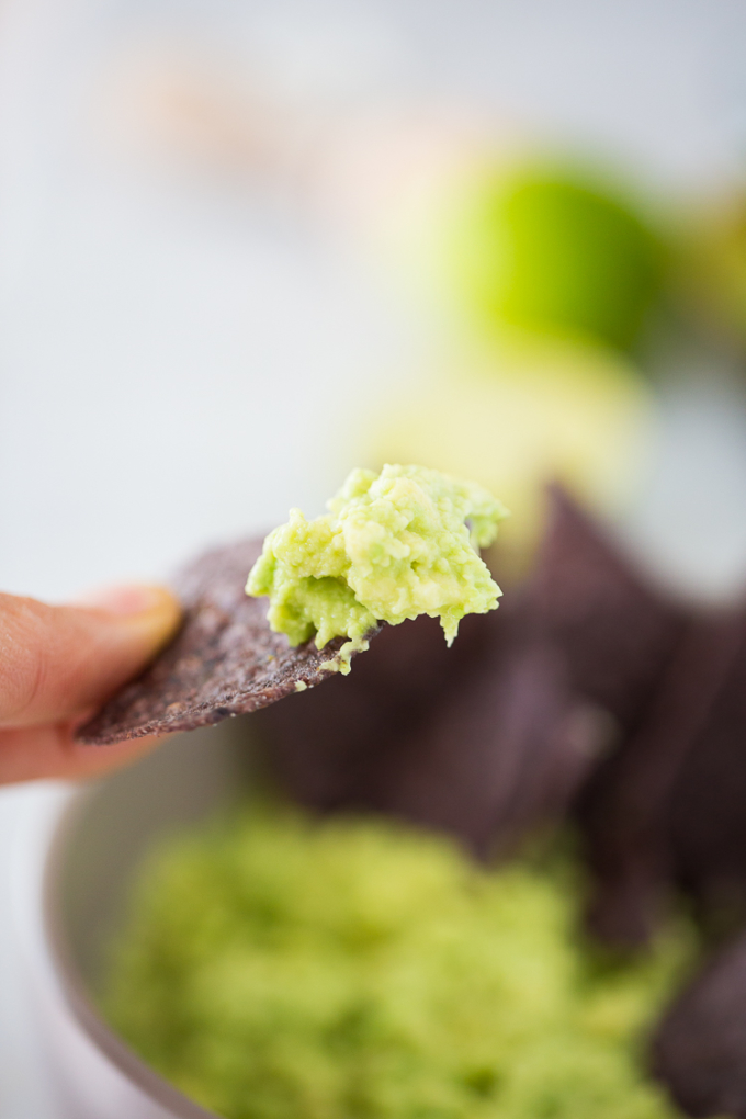 Garlic and lime guacamole.