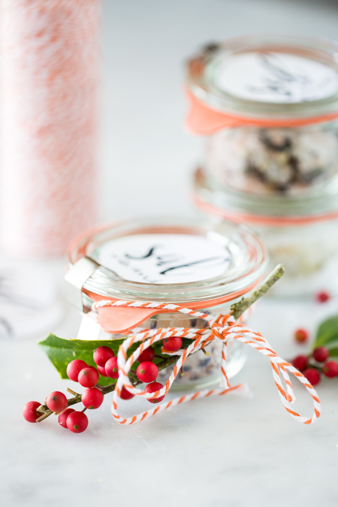 flavored salt wrapped for christmas favors