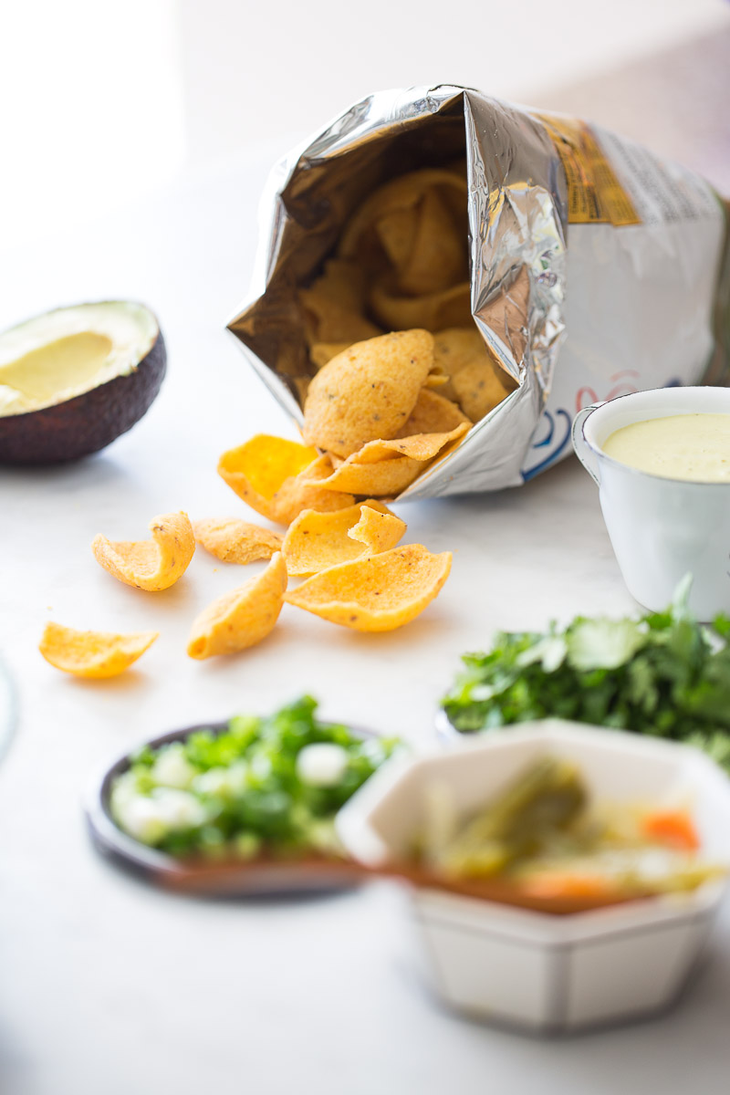 Recipe for almost super healthy vegan frito pie.