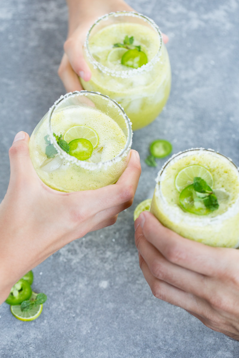 ALCOHOL-FREE PINEAPPLE-MINT MARGARITAS
