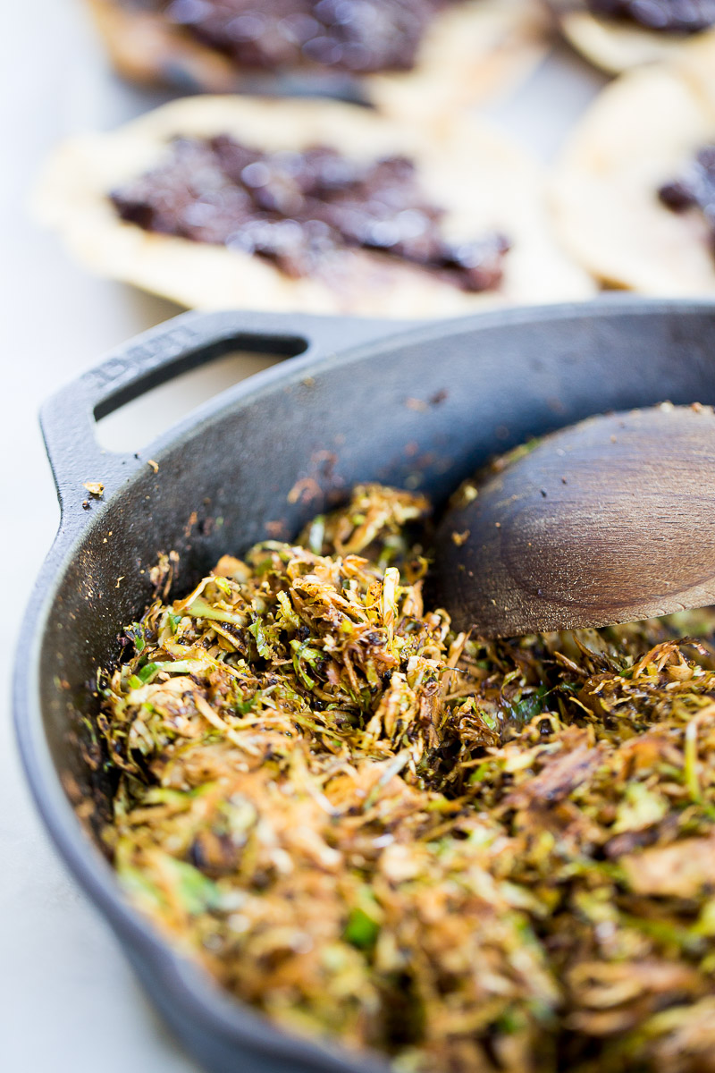 vegan homemade chorizo in a skillet