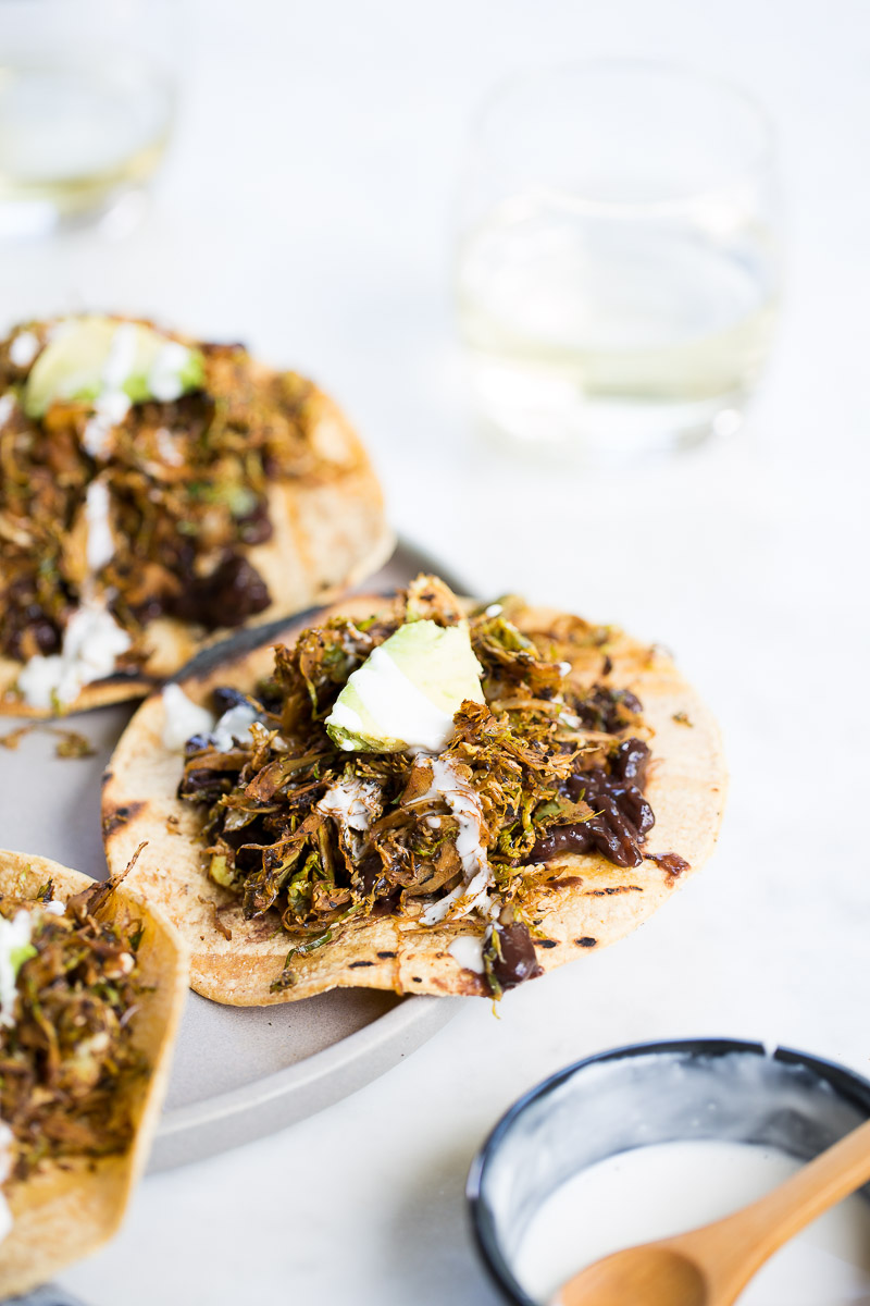 platter with mexican tostadas