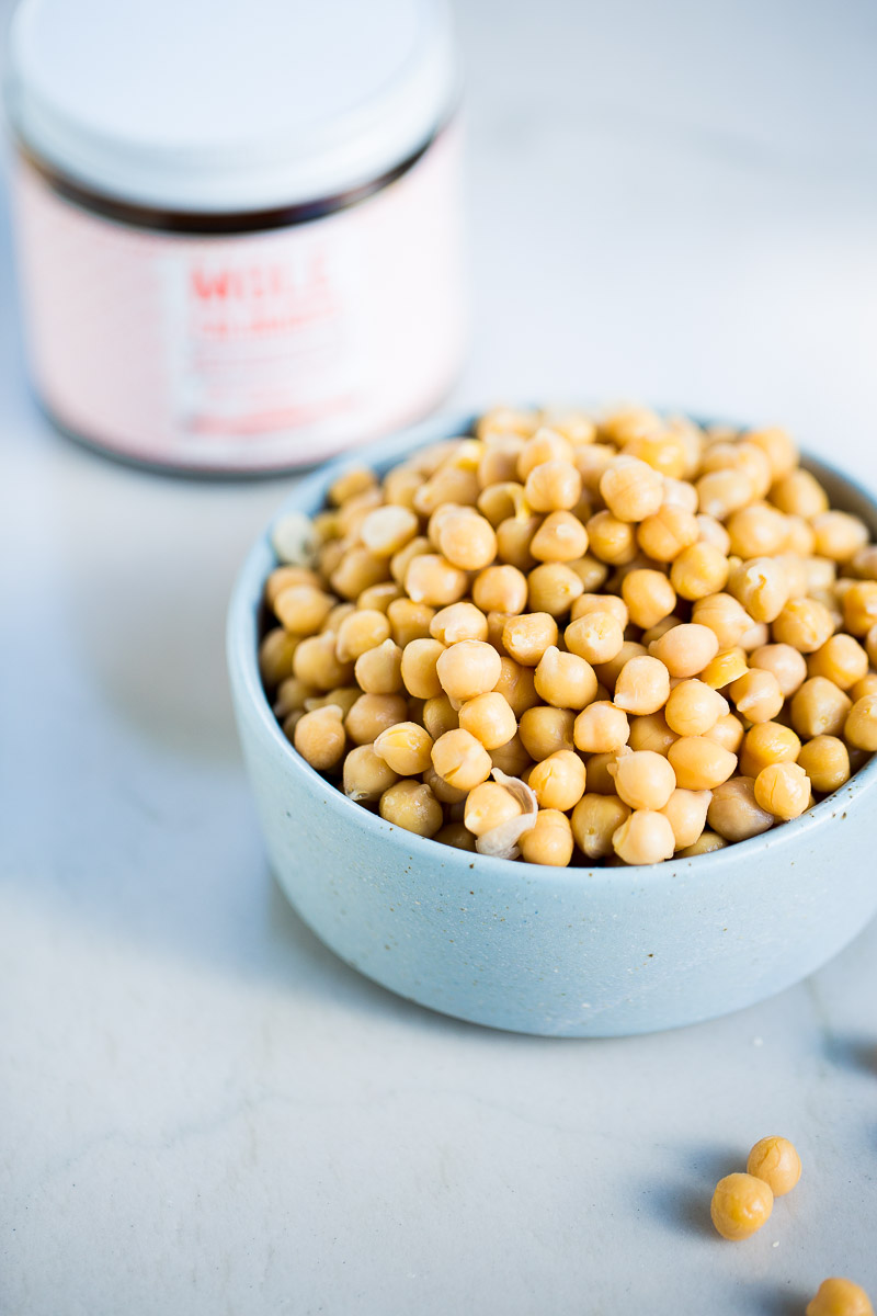 a bowl of chickpeas