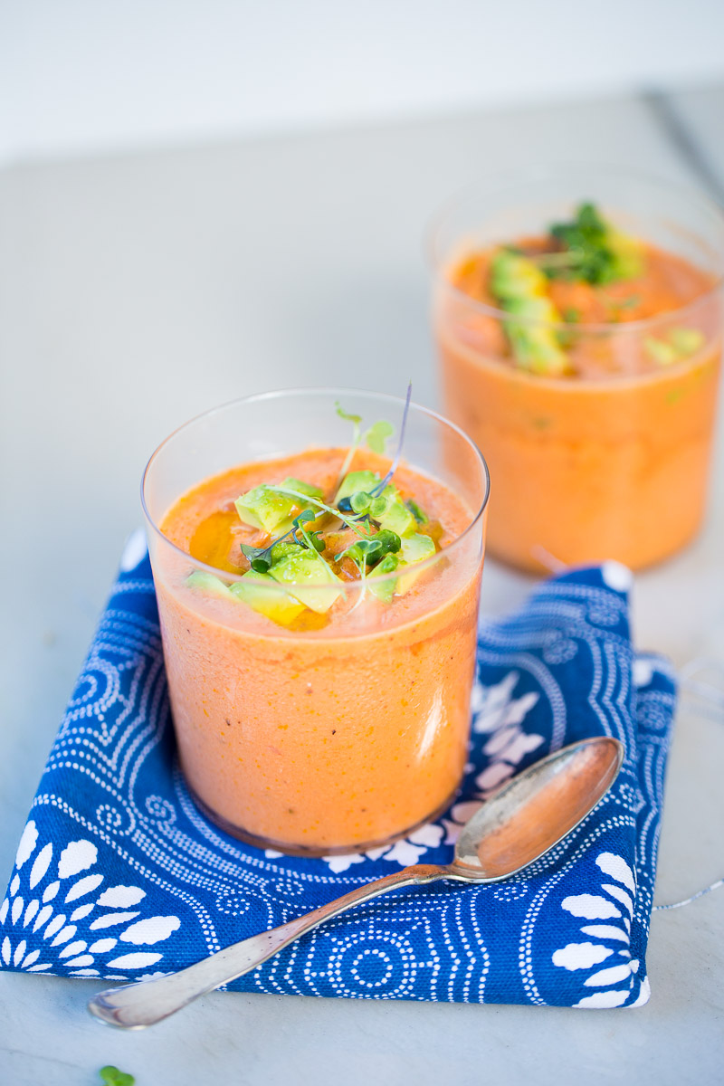 cold watermelon soup, watermelon gazpacho