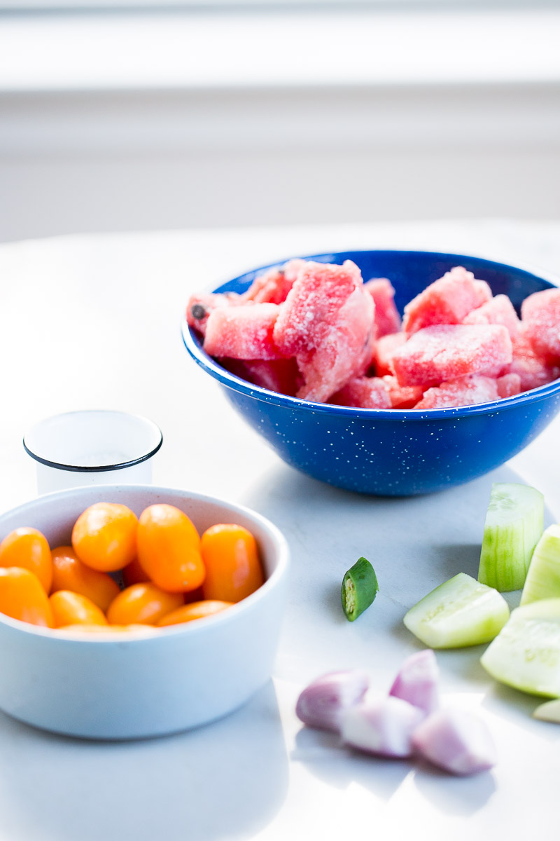 ingredients for cold watermelon soup