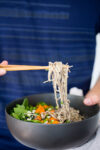 Vegan soba buckwheat noodle recipe with an amazing 6 ingredient cashew sauce.