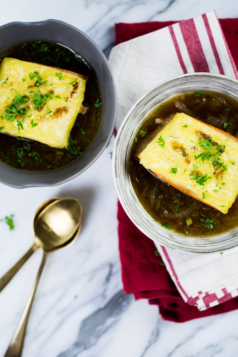 Vegan French onion soup