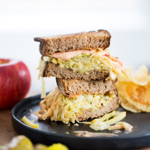 Apple Reuben sandwich