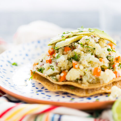 tostadas de ceviche vegano
