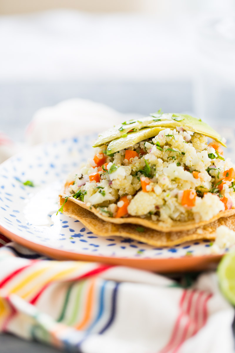 tostadas de ceviche vegano