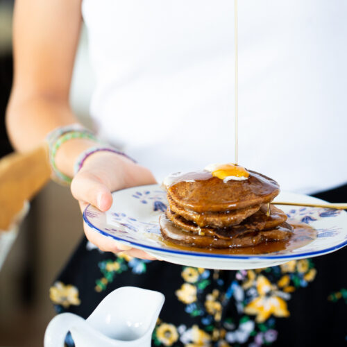 Rolled oats pancakes