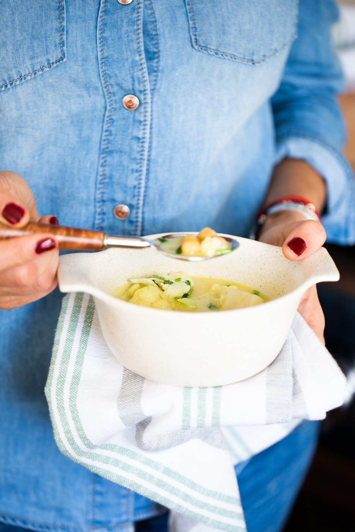 chickpea cauliflower curry soup