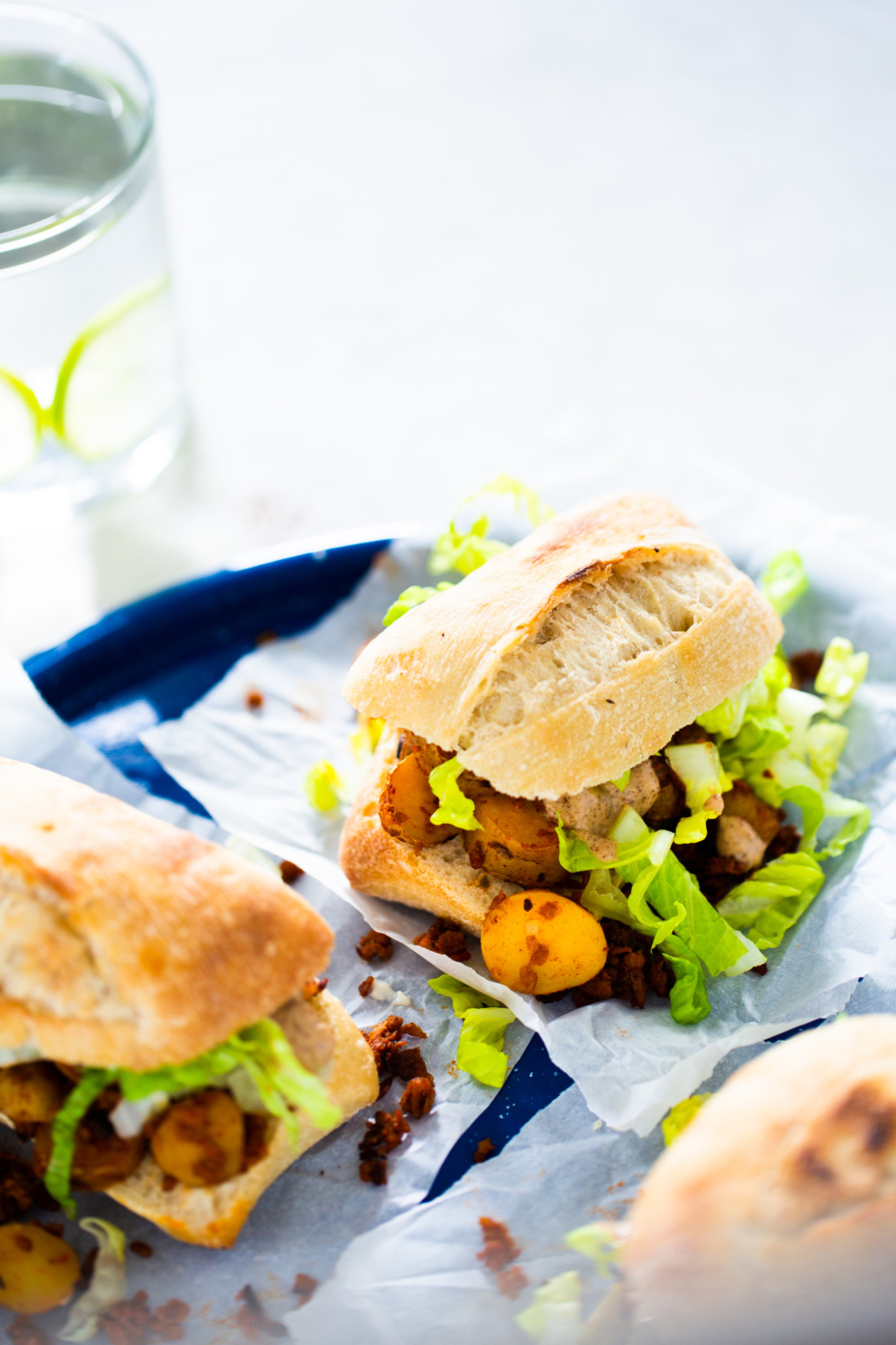 Pambazos veganos.