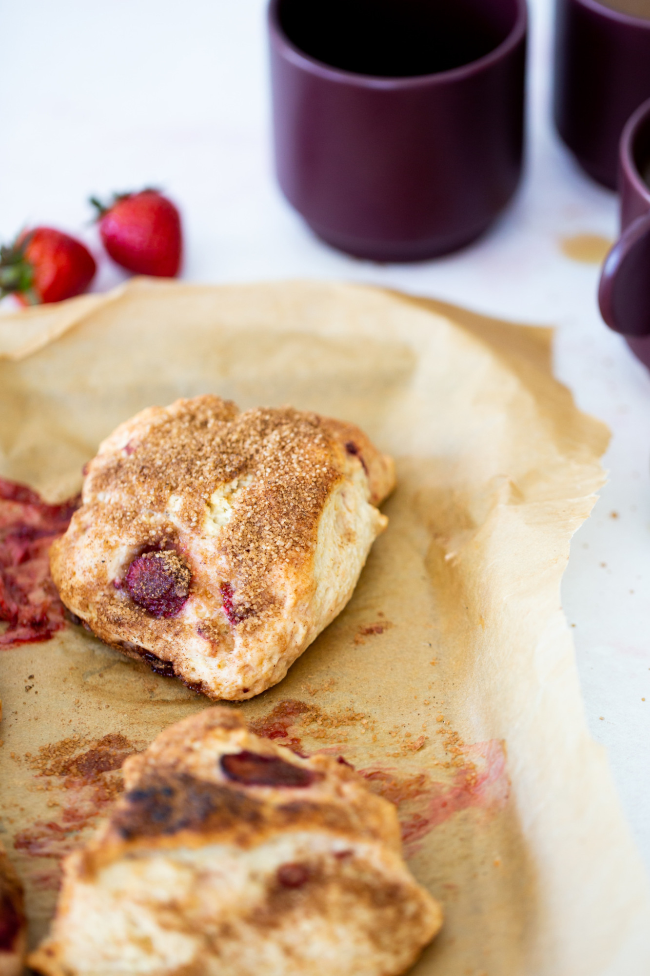 vegan strawberry scones
