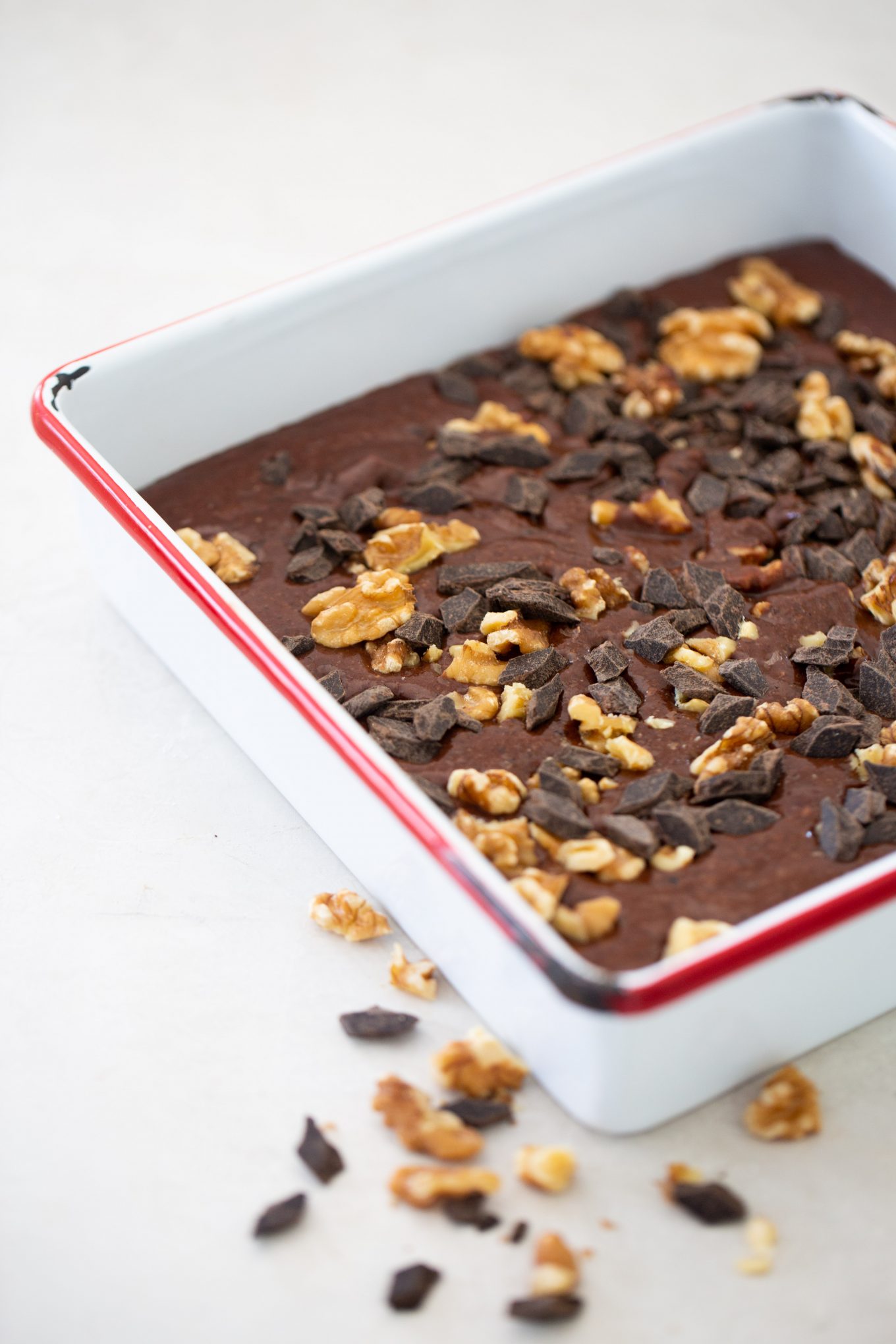 Black bean brownies before getting them in the oven.