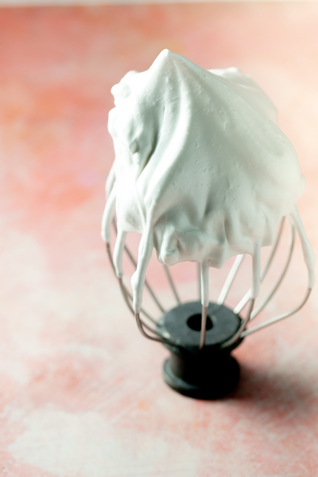 Whisk with aquafaba meringue