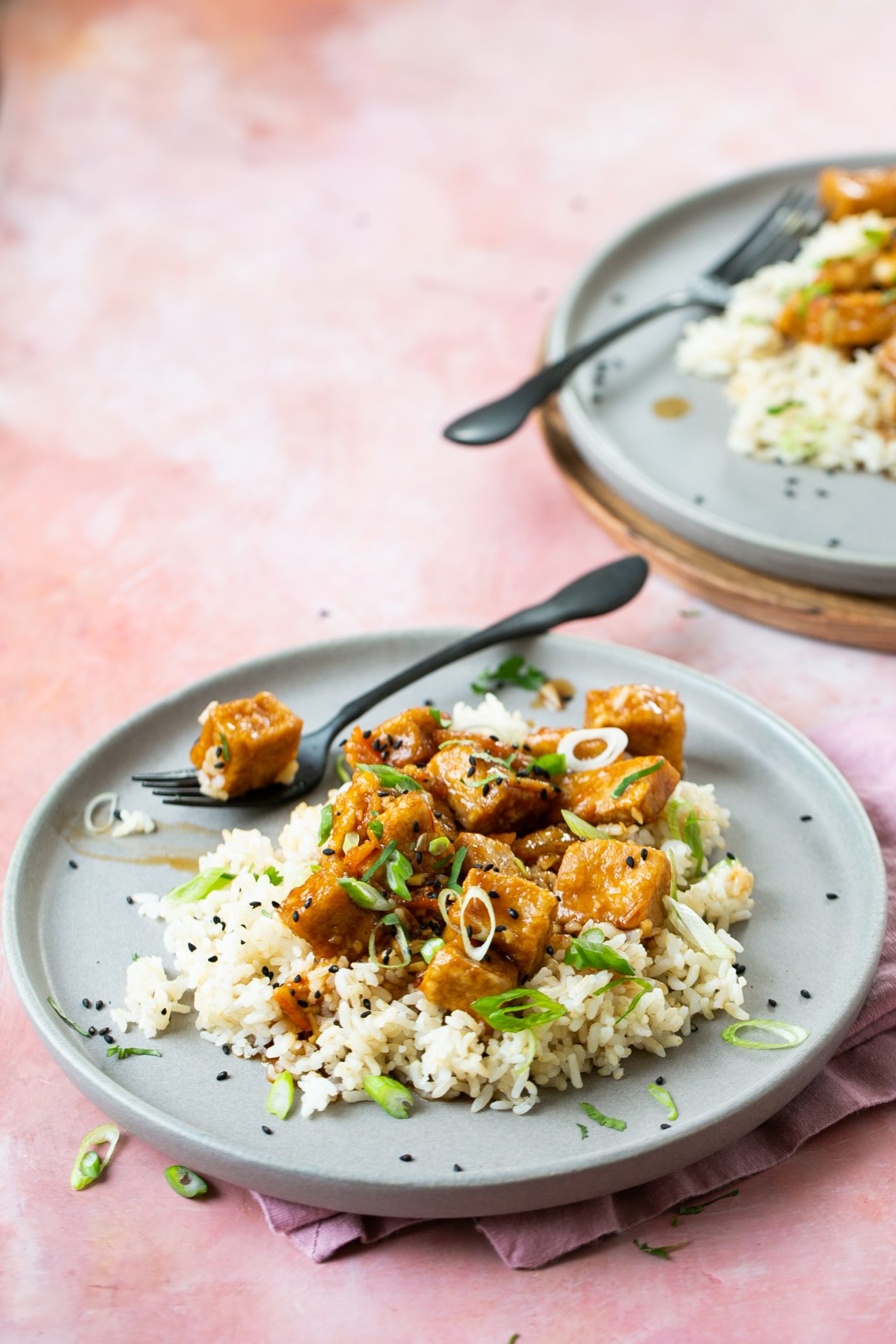 crispy orange tofu