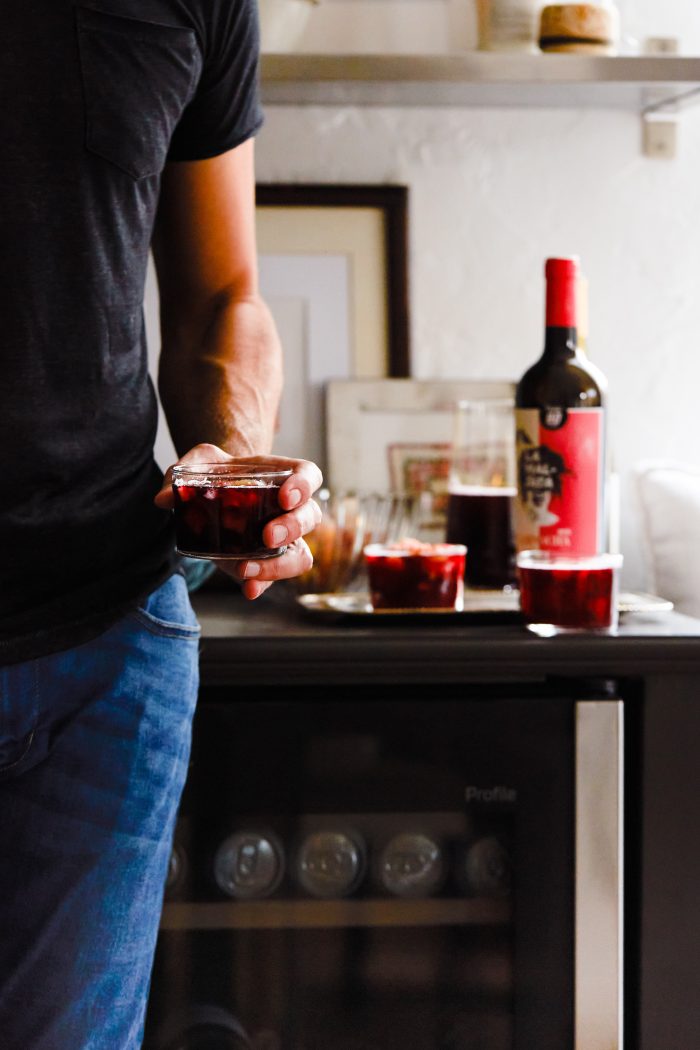 holdind the perfect sangria