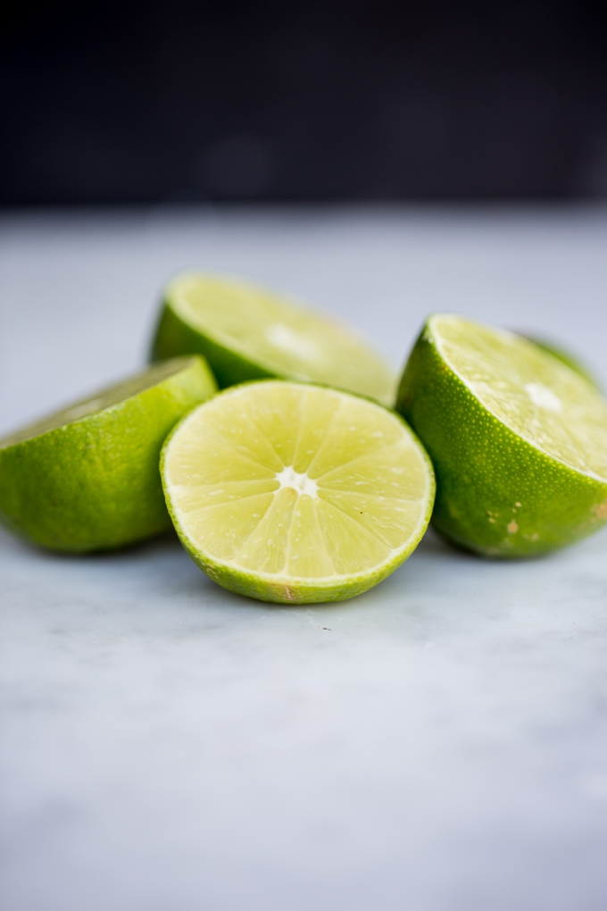 limes cut in half