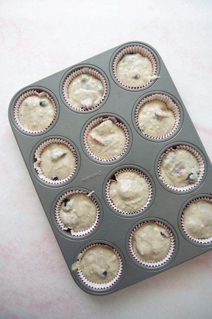 kekes de veganos de moras antes de meter al horno