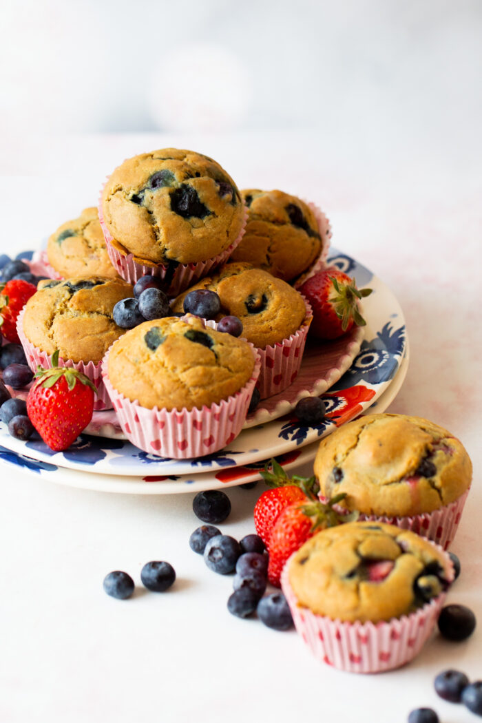 muffins veganos de moras