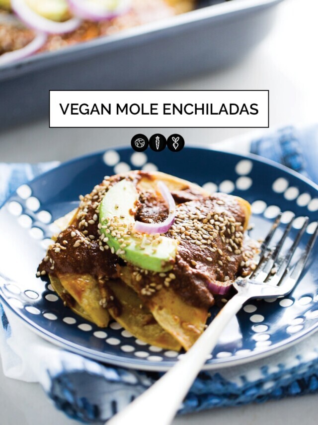 VEGAN MOLE ENCHILADAS