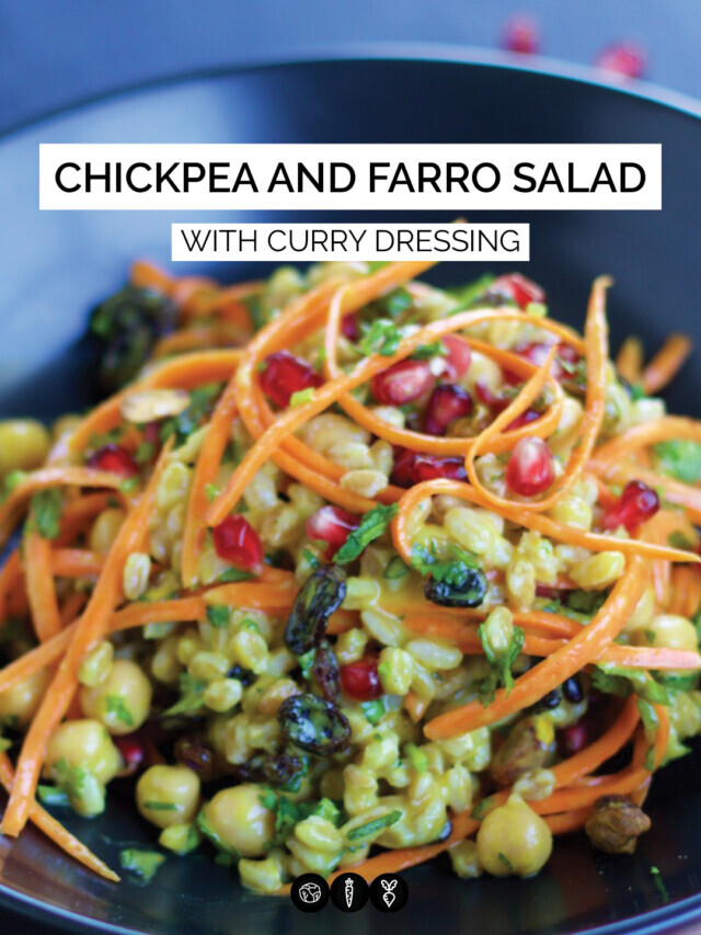 CHICKPEA AND FARRO SALAD WITH CURRY DRESSING