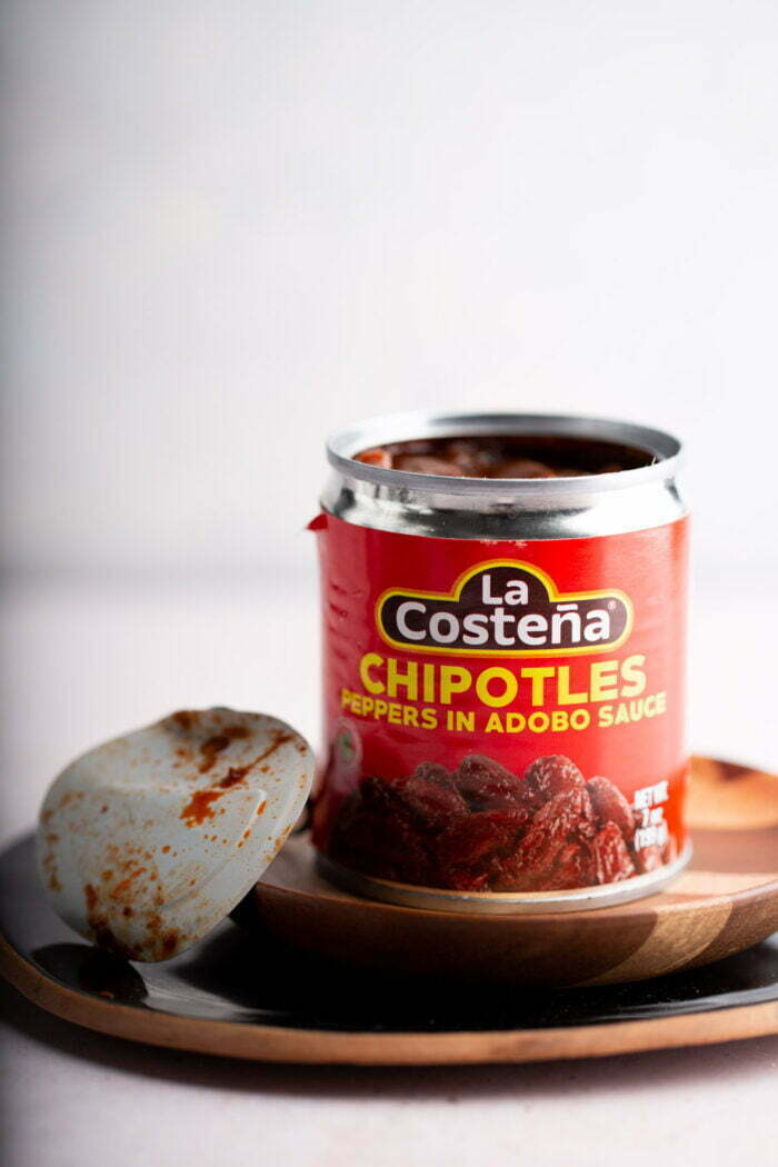 Can of La Costeña with chipotle peppers in adobo sauce 