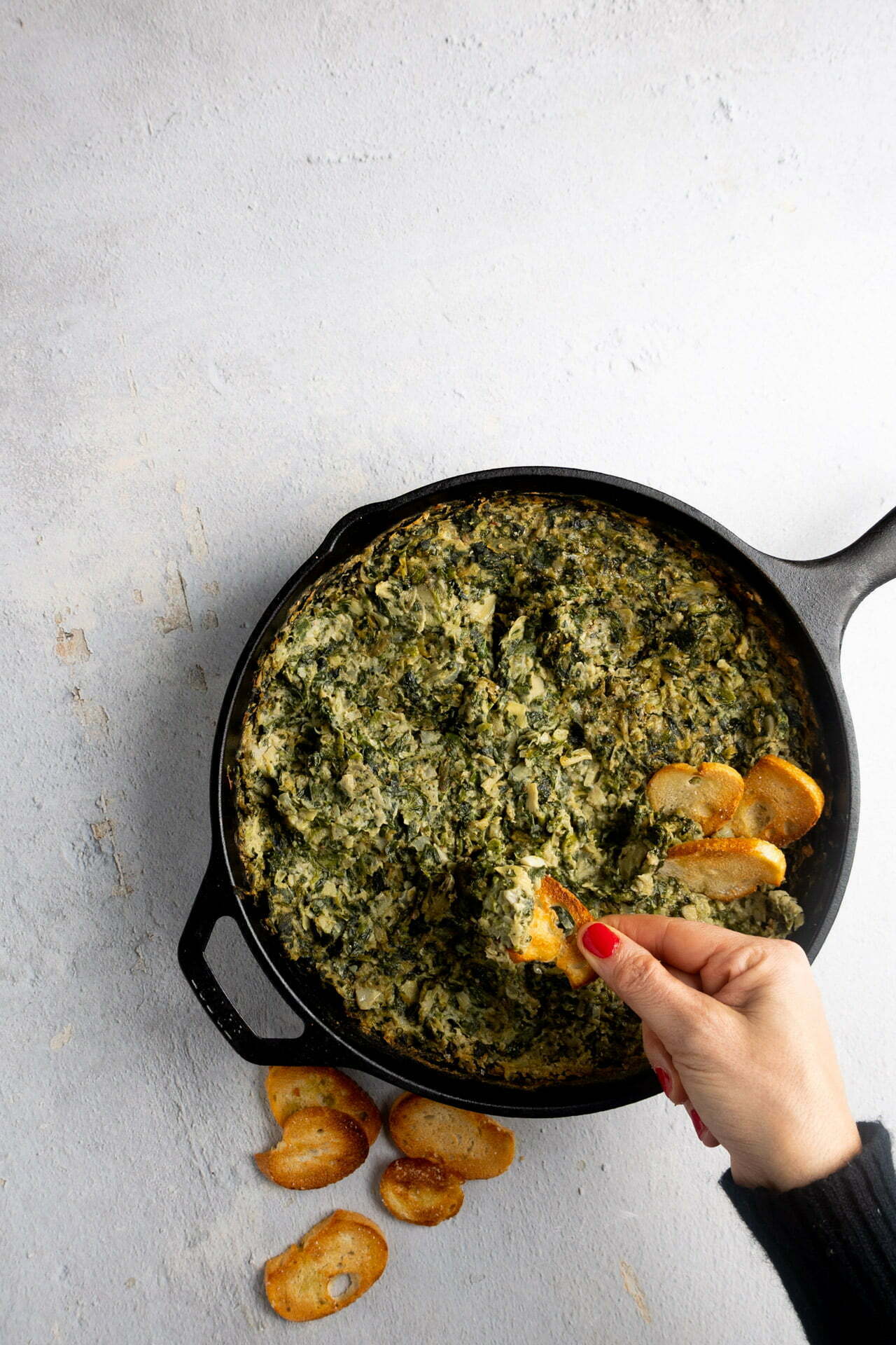 vegan artichoke spinach dip 11