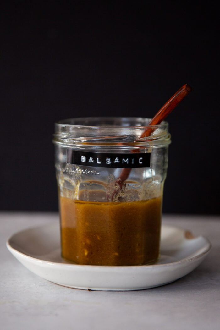 Balsamic vinaigrette in a jar