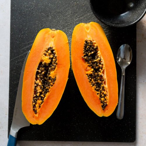 how to cut papaya