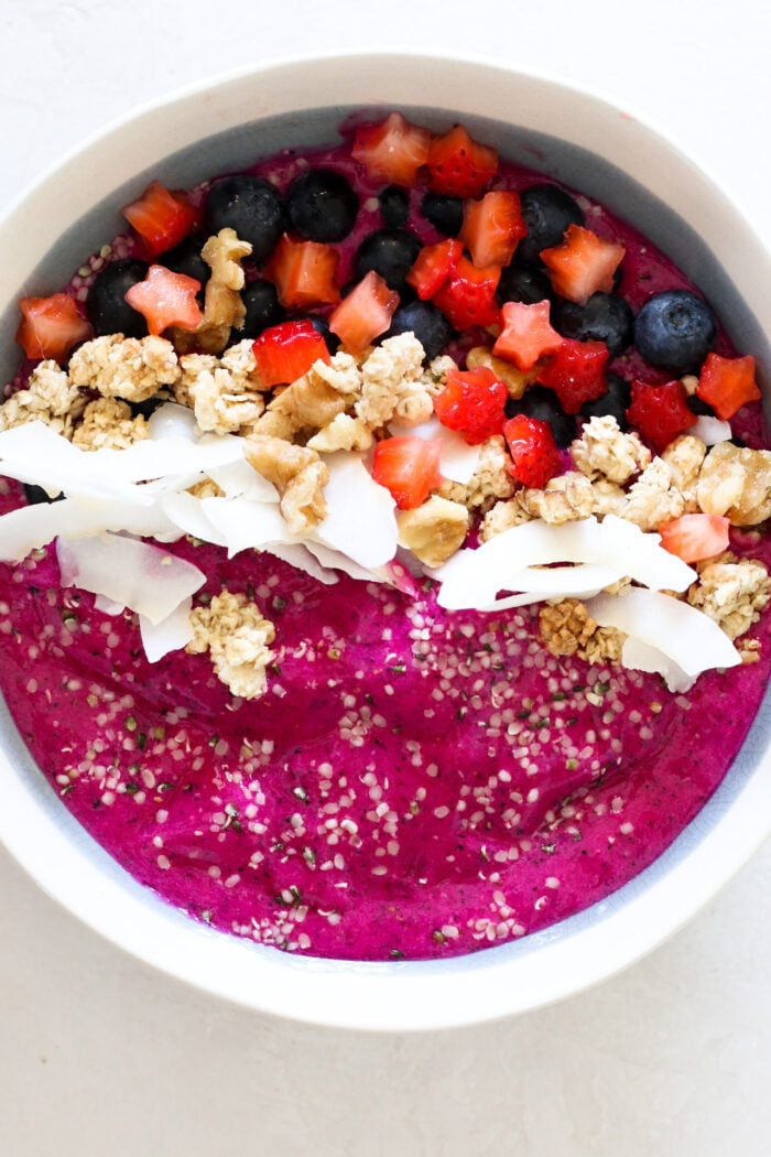 vegan dragon fruit bowl 5
