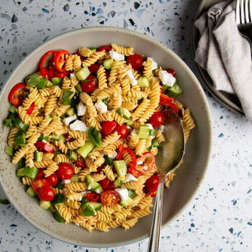 pasta salad with lemon dressing 9 1