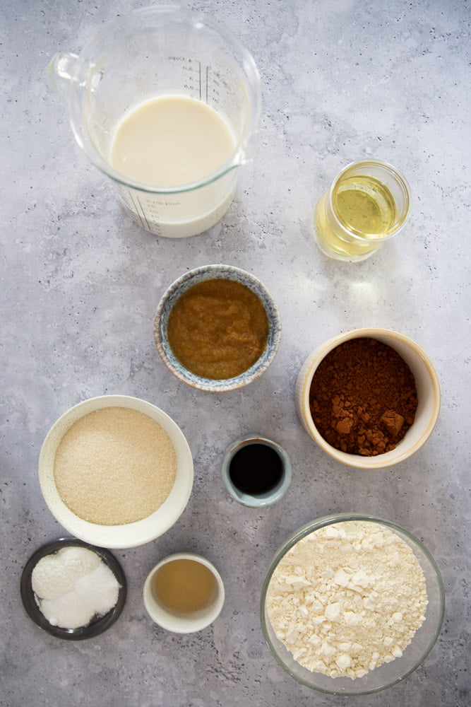 ingredientes para hacer bundt cake de chocolate