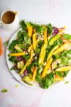Crunchy salad with spicy cashew dressing