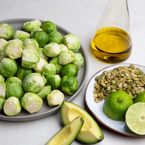 Brussels sprouts and olive oil