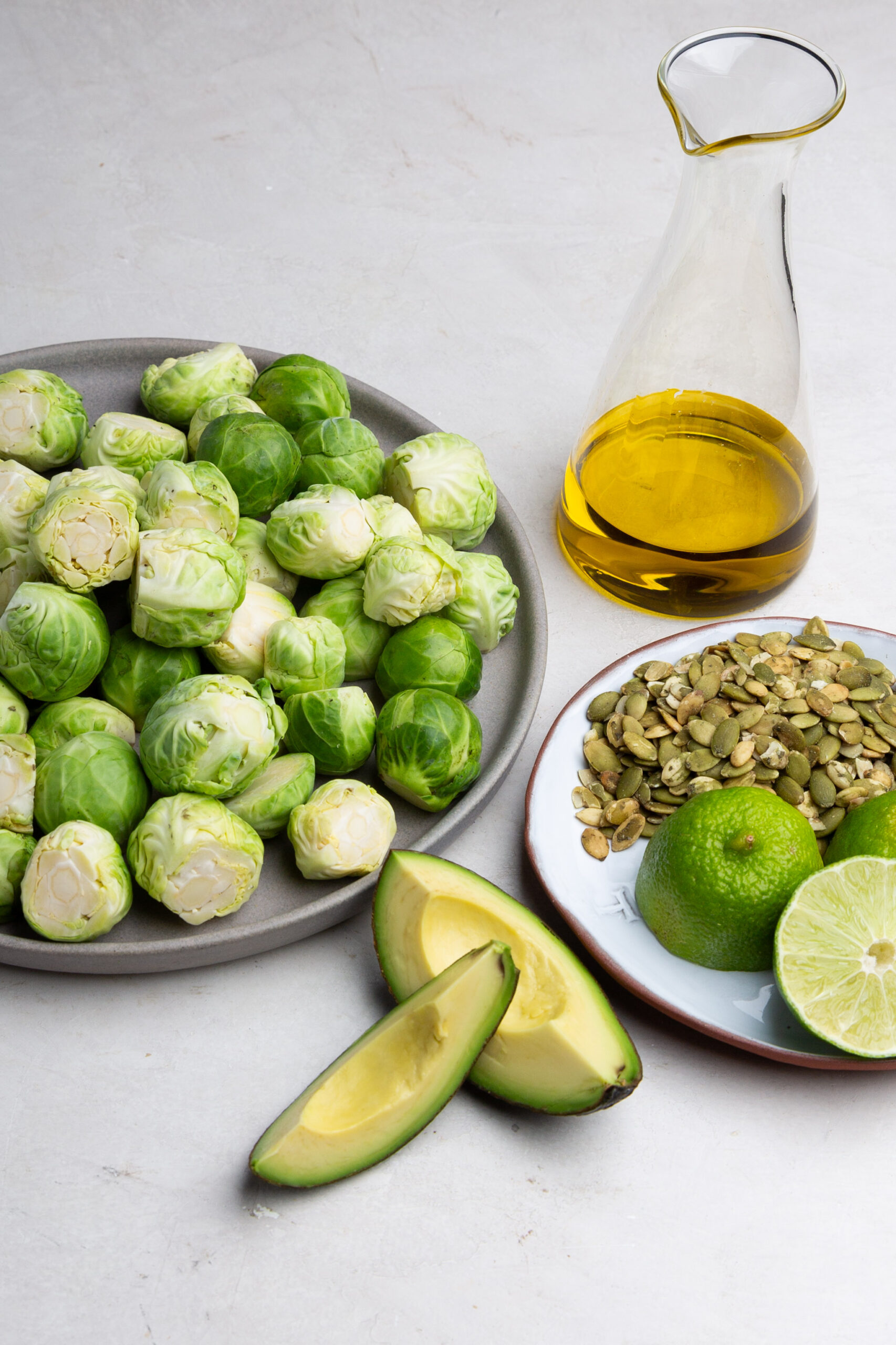 Brussels sprouts and olive oil