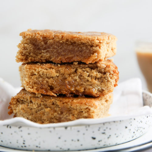 Vegan latte blondies
